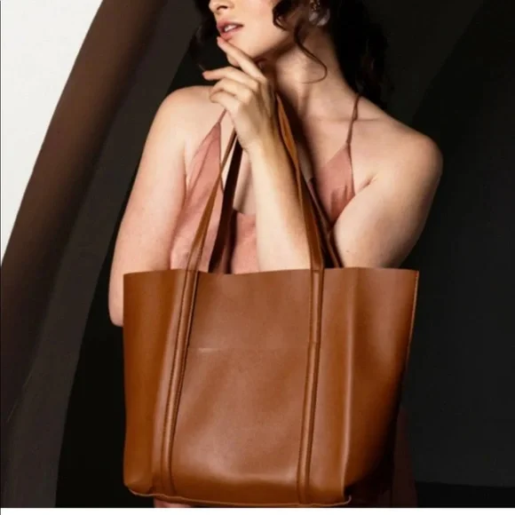 Henny+Lev Danielle Tote Bag “Cognac” - Picture 1 of 15